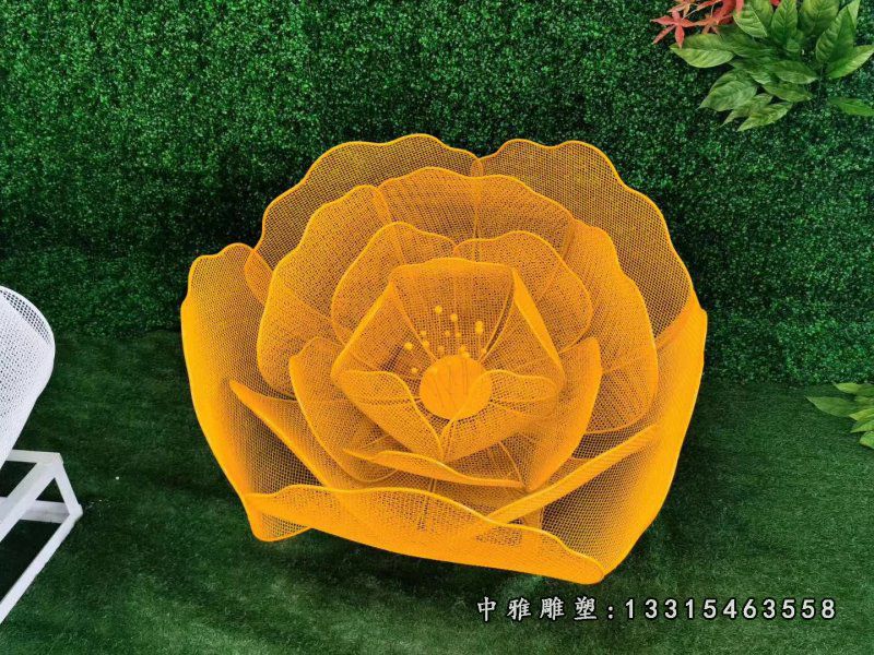 不锈钢仿真花朵雕塑 (2)