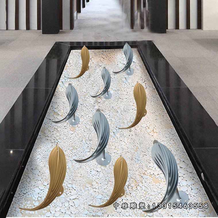 别墅不锈钢抽象小鱼