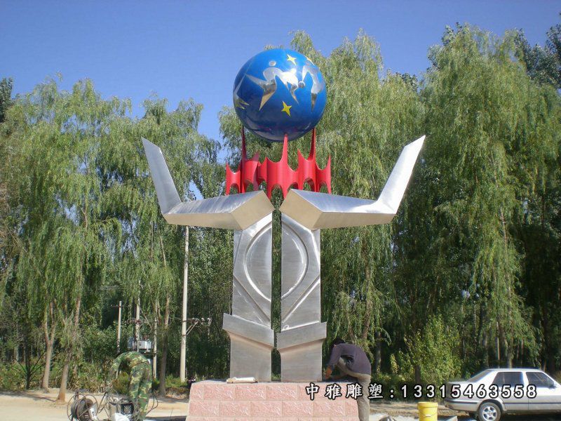 广场不锈钢雕塑，广场标志性雕塑