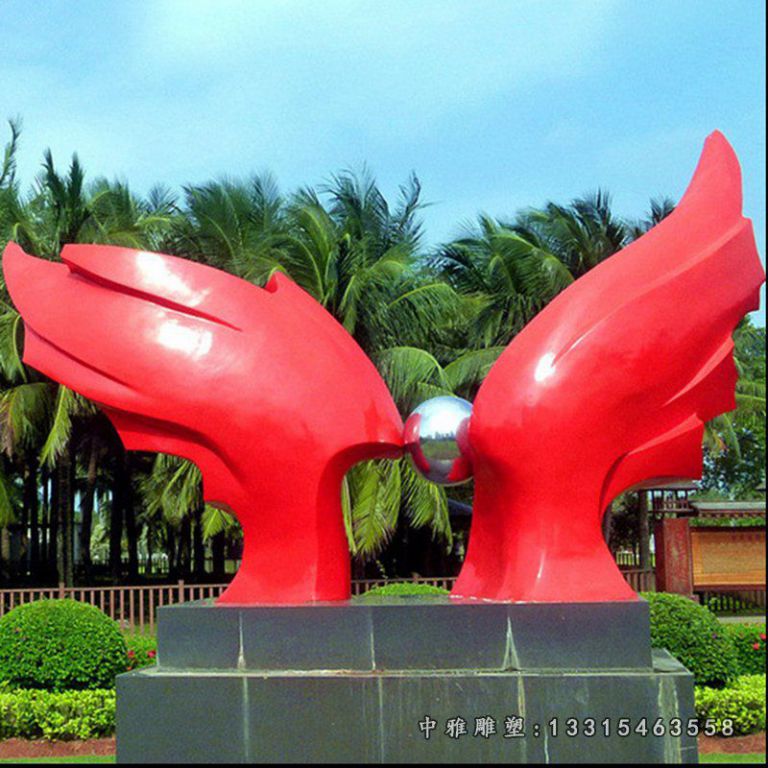 不锈钢飞鹰 公园景观摆件
