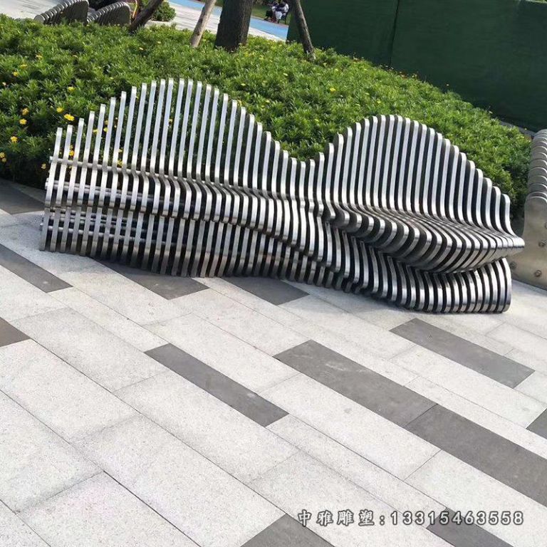 不锈钢创意景观座椅雕塑 (3)