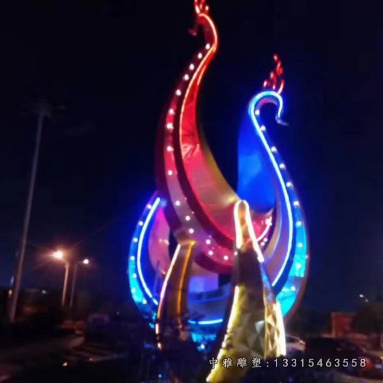 不锈钢城市彩色景观灯饰雕塑