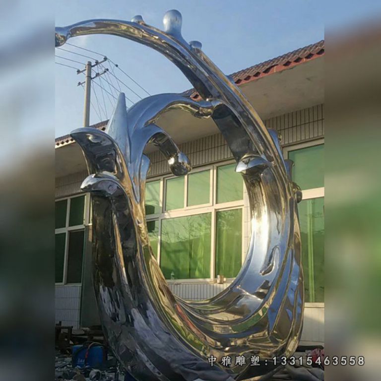 不锈钢抽象雕塑 公园景观雕塑 (3)