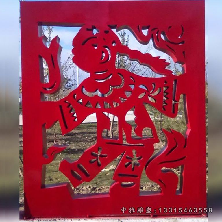 不锈钢剪纸雕塑，公园不锈钢雕塑 (6)