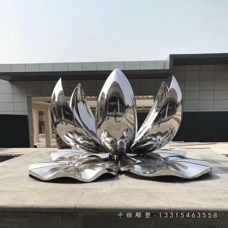 金属荷花不锈钢雕塑 (1)