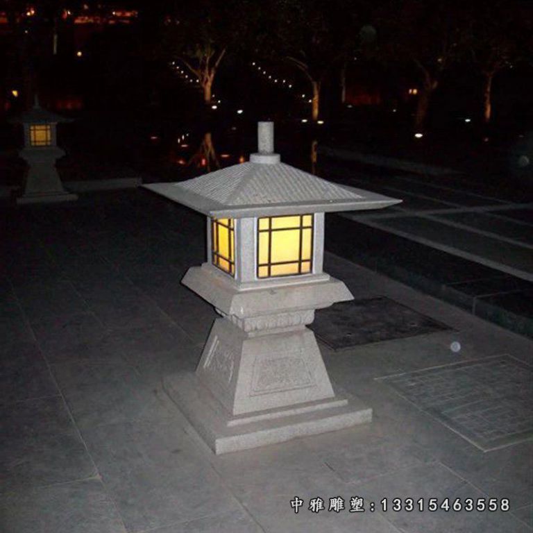 石灯雕塑，汉白玉石灯雕塑 (3)
