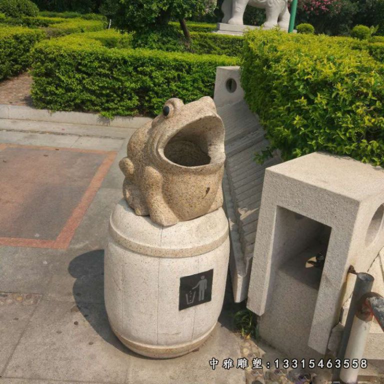 厂家直销卡通造型石雕垃圾桶 景区街道装饰性垃圾桶68777