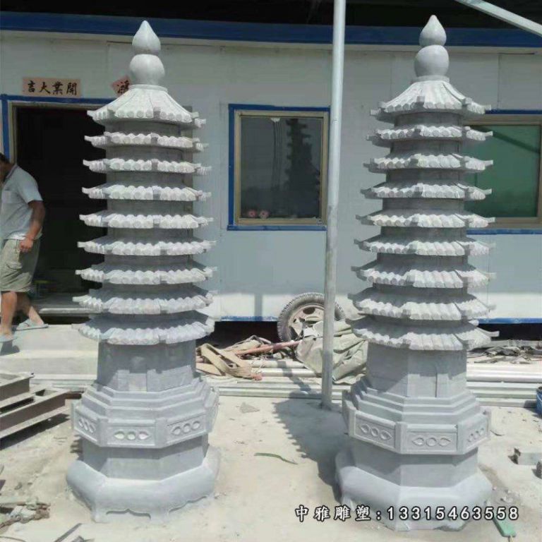 大理石雷锋塔 石雕公园景观雕塑 (1)