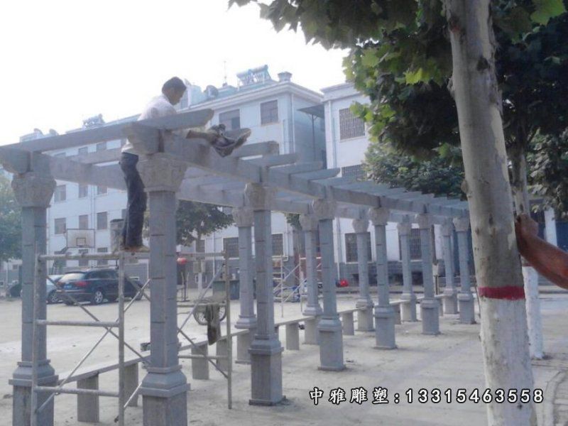大理石长廊，公园走廊石雕 (2)