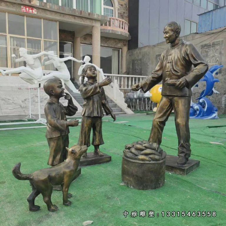 买卖红薯的人物铜雕