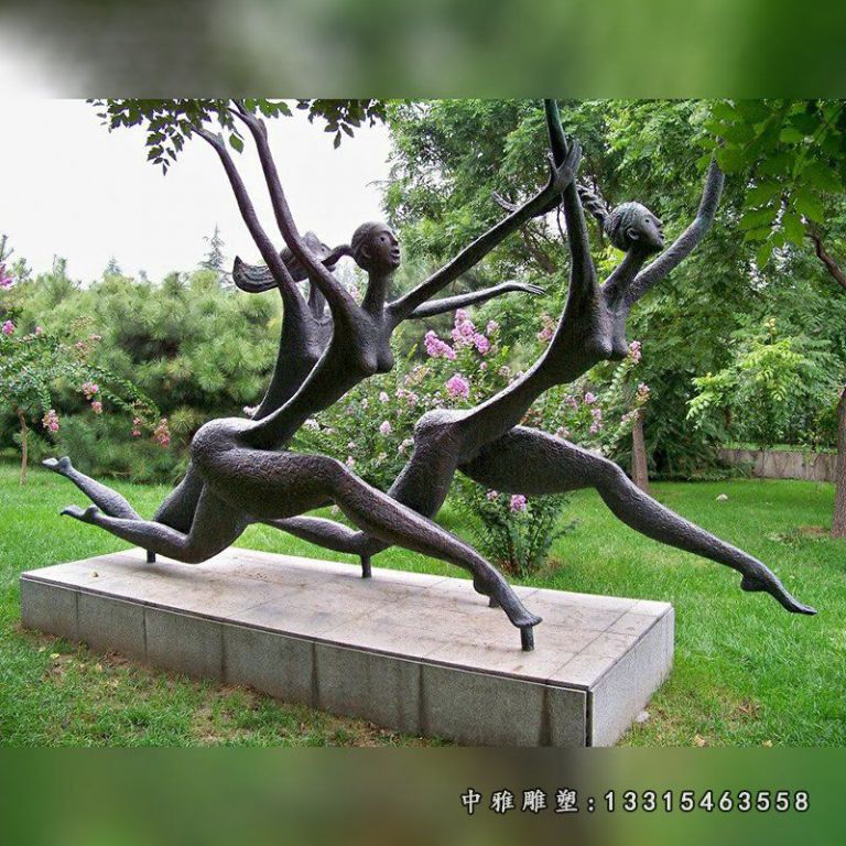 抽象人物铜雕，公园景观铜雕