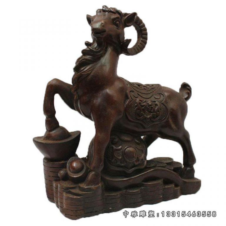 铜雕吉祥招财羊室内景观摆件 (1)
