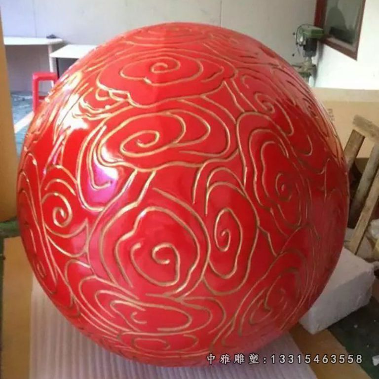 不锈钢圆球雕塑，彩球不锈钢雕塑