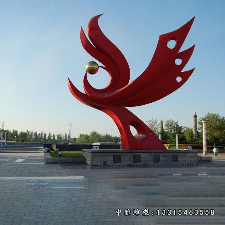 凤凰抽象不锈钢雕塑