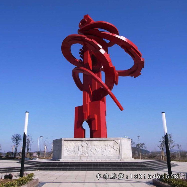 广场大型不锈钢抽象螺旋造型雕塑