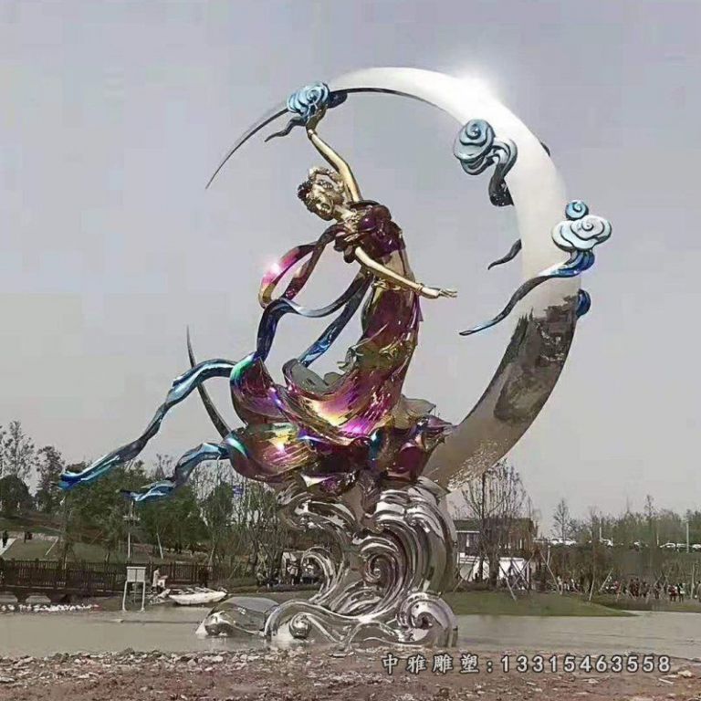 嫦娥奔月不锈钢雕塑