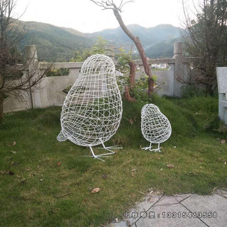 镂空小鸟不锈钢雕塑 (3)