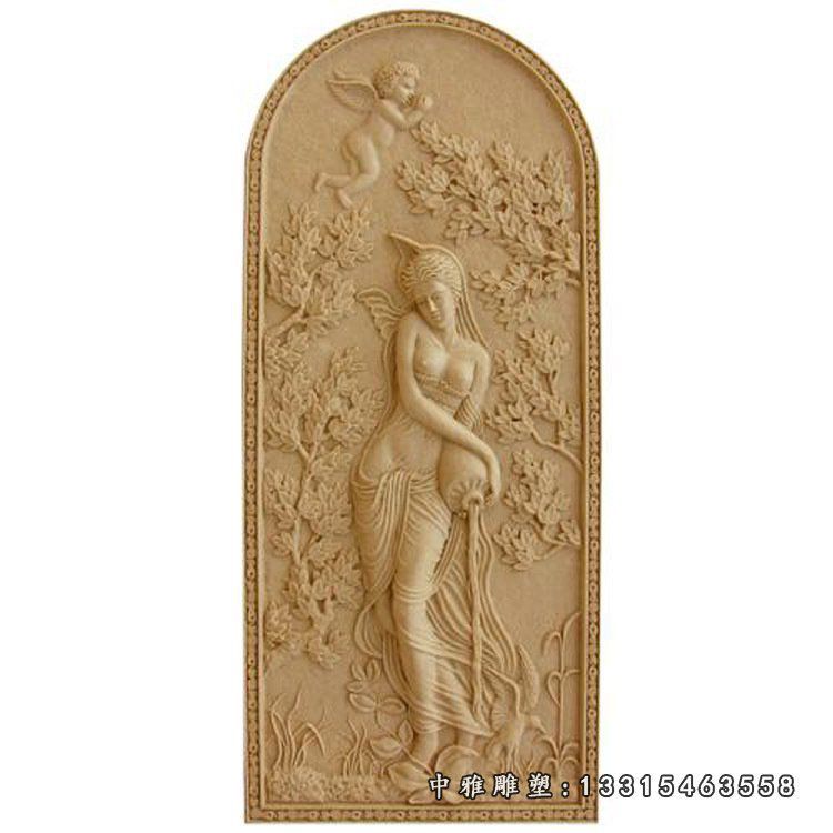 石雕汉白玉欧式爱神丘比特雕塑 西方人物玻塑酒店装饰品36805