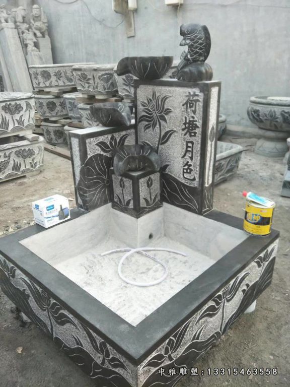大理石酒店装饰流水摆件 (2)