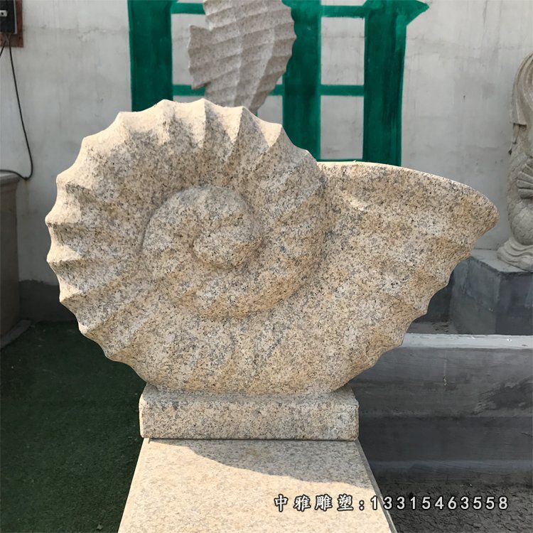 花岗岩喷水蜗牛，公园石雕蜗牛