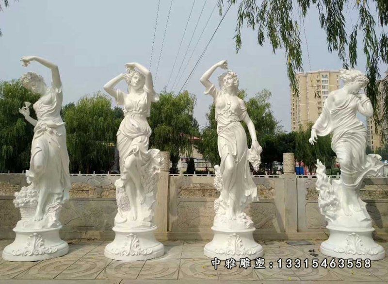 汉白玉广场西方人物雕塑