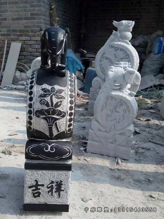小象石门墩，青石仿古门墩 (1)