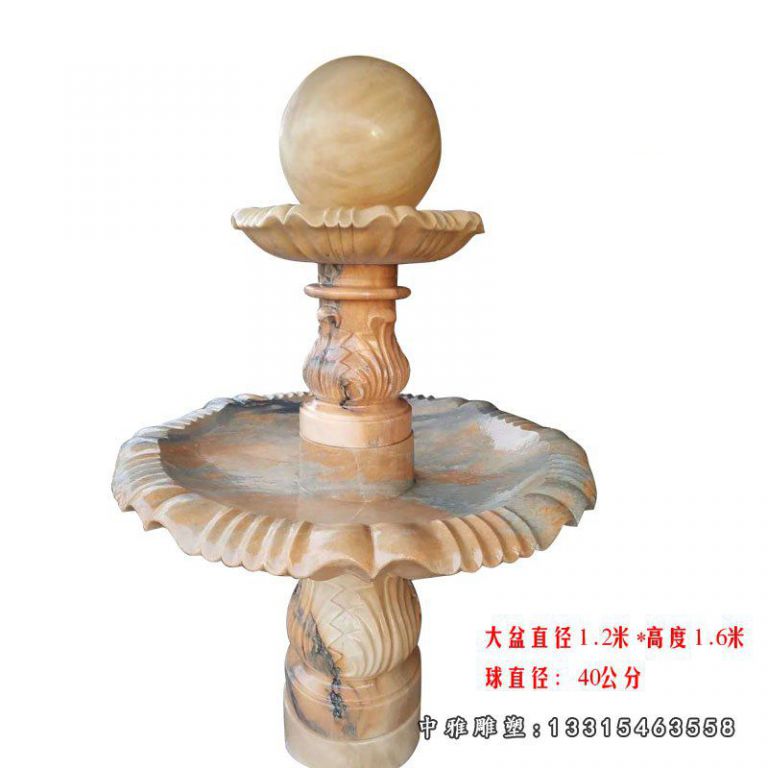 大理石双层风水球 石雕广场景观雕塑 (2)