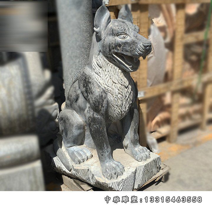 石雕狗，青石动物雕塑