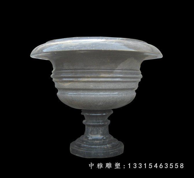 石雕大理石花盆