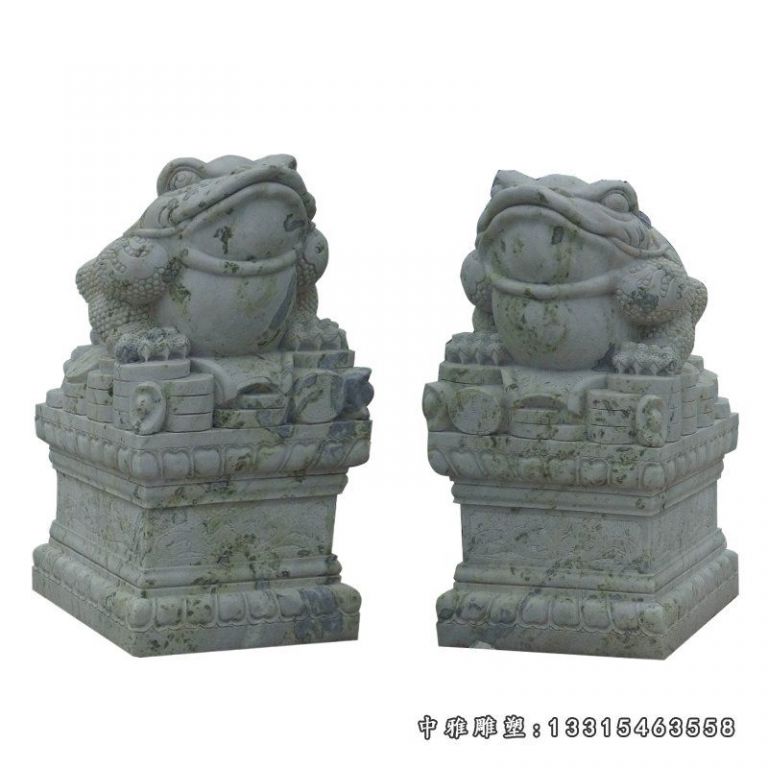 招财金蟾石雕，瑞兽石雕 (2)