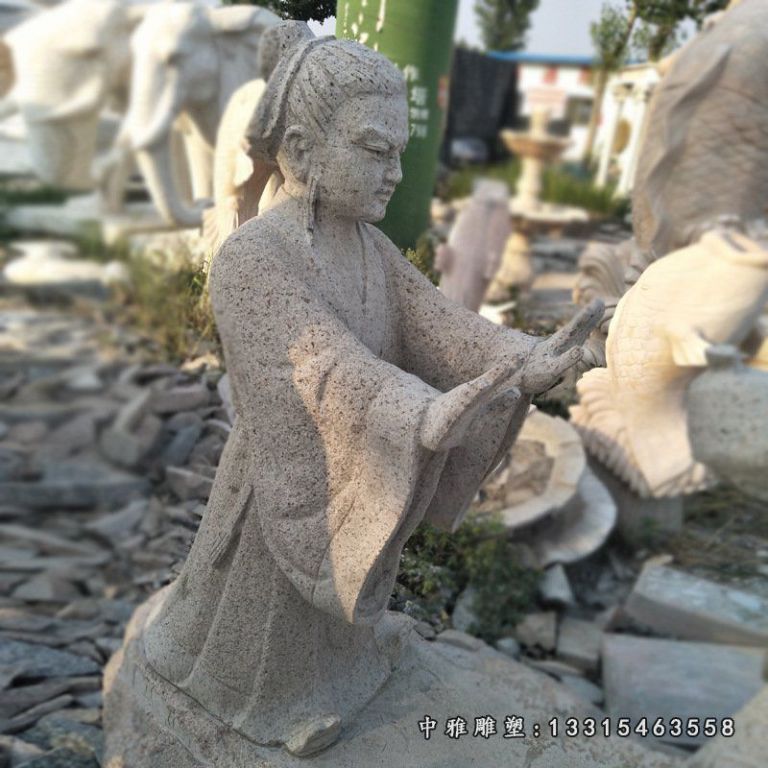 孔融让梨石雕，公园景观石雕 (4)