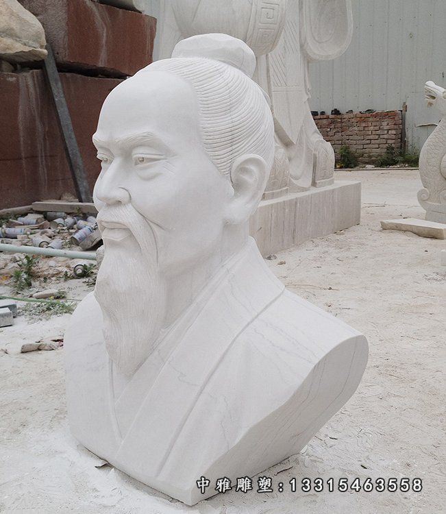 老子头像石雕校园古代人物石雕5