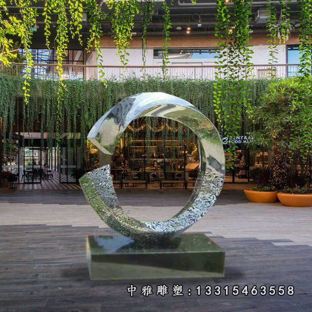不锈钢城市抽象雕塑 (1)