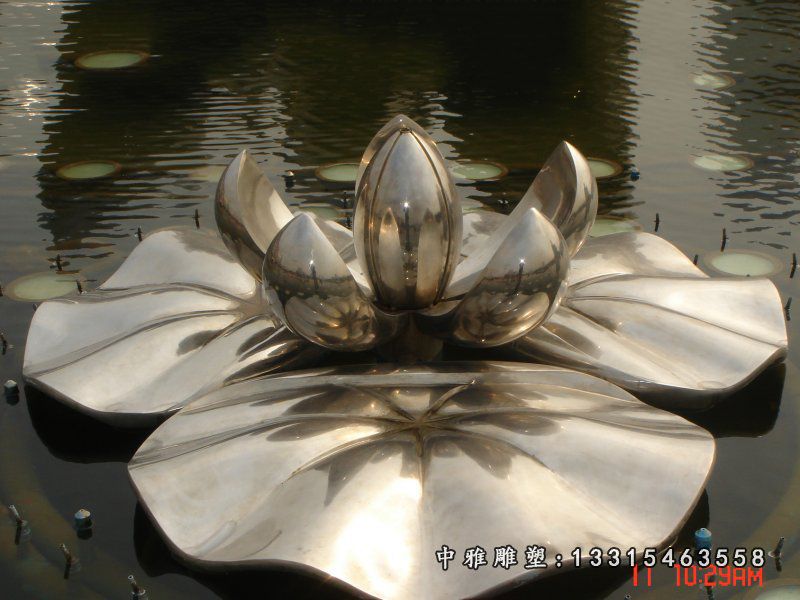 不锈钢莲花雕塑