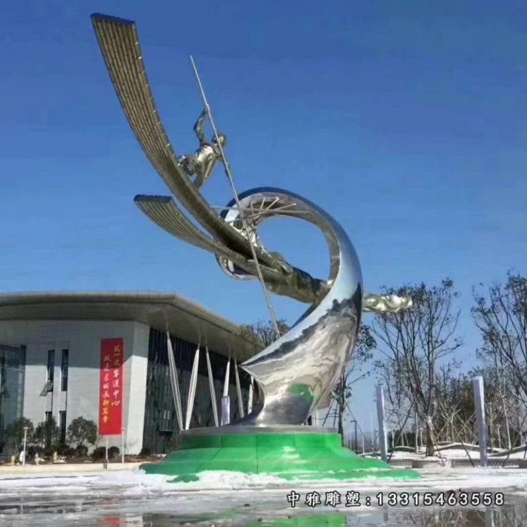不锈钢船桨人物雕塑