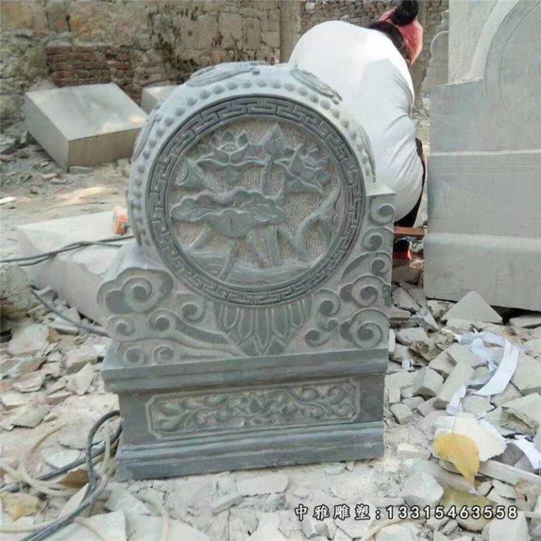 浮雕庭院抱鼓石