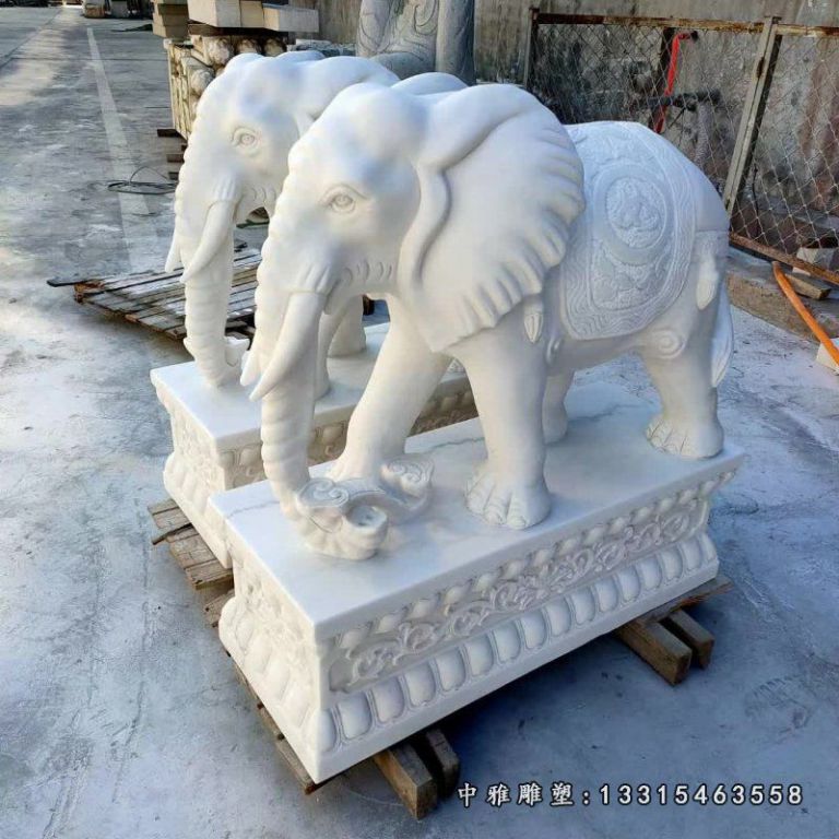 汉白玉吉祥如意大象