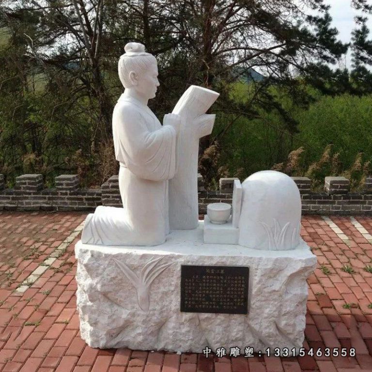 闻雷泣墓石雕，二十四孝石雕 (1)