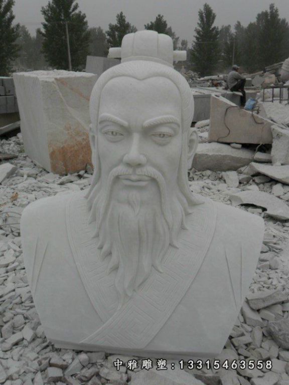 古代人物石雕，古代名人胸像石雕(10)