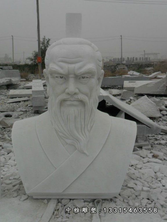 古代人物石雕，古代名人胸像石雕(13)