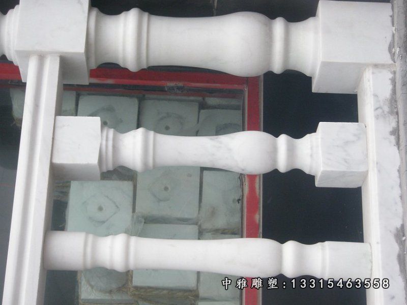 汉白玉石栏杆，别墅石栏杆