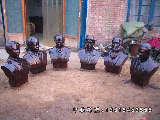 人物头像铜雕，西方名人雕塑 (1)