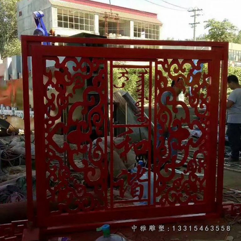 不锈钢剪纸门窗 公园景观雕塑