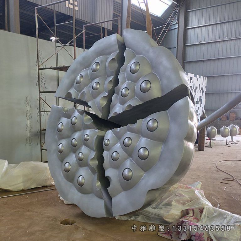 不锈钢公园莲蓬景观雕塑 (1)