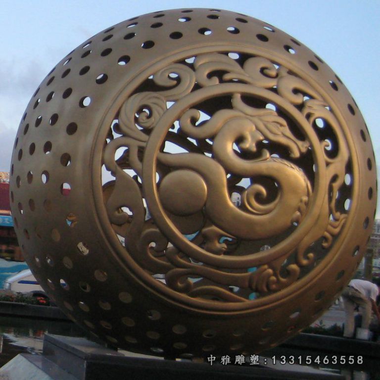 不锈钢圆球雕塑 (3)