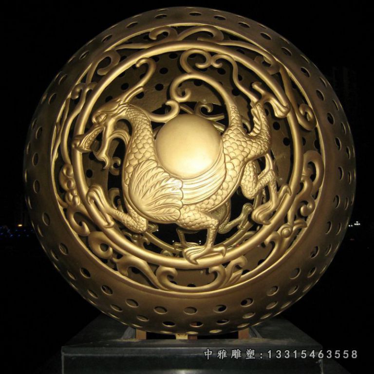 不锈钢圆球雕塑 (1)