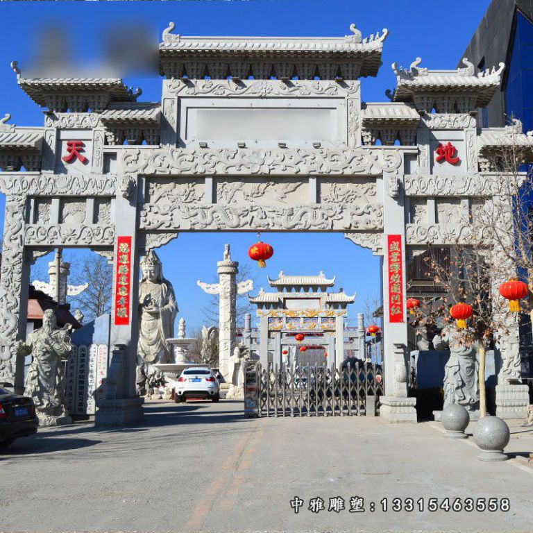 牌楼石雕，大型石牌坊