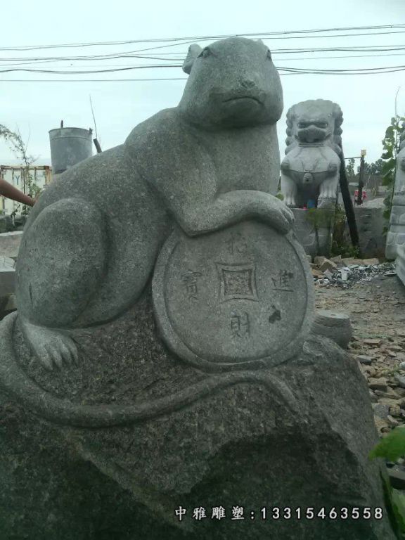 生肖石雕，公园十二生肖雕塑 (2)
