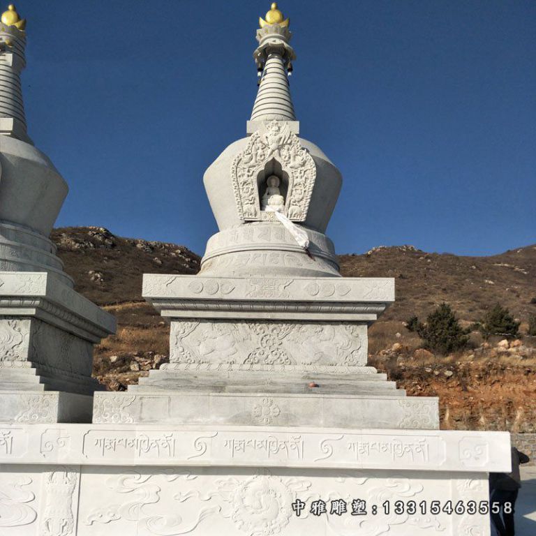 藏佛塔，石雕白塔 (3) - 副本