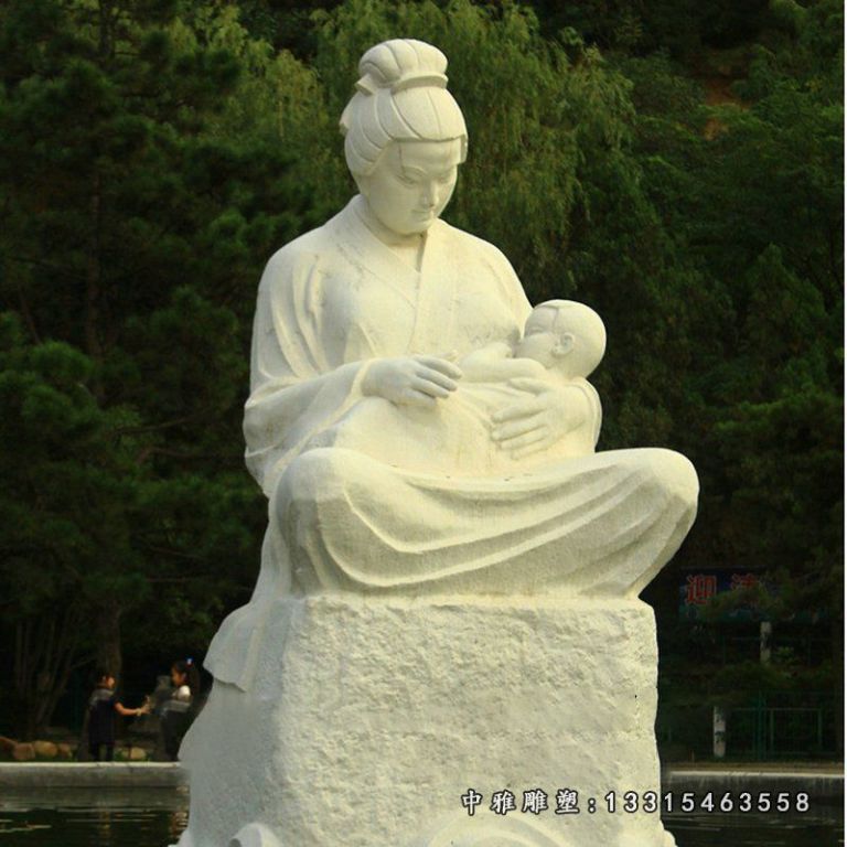 大理石母子雕塑 (2)